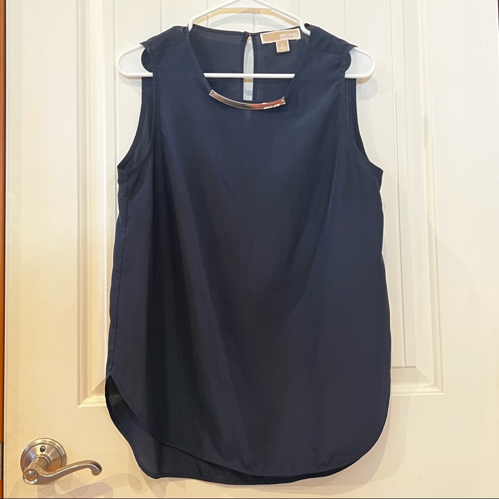 Navy Michael Kors Shell Top - Size 6
